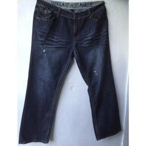 Women's Blue Denim Distressed Jeans 42